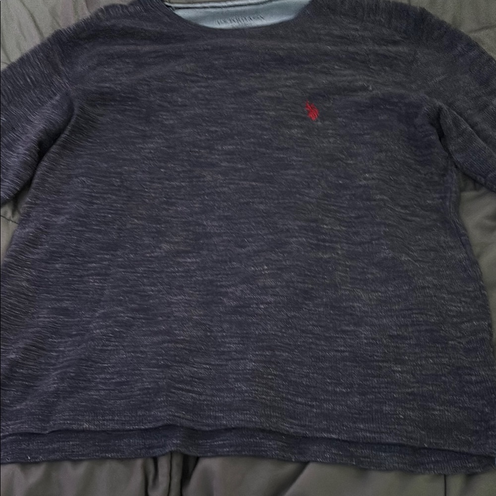 U.S. Polo Assn. Dark Blue Pullover with Red Emblem